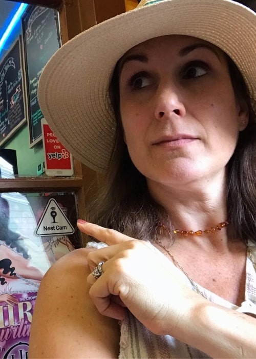 Stephanie J. Block as seen in a selfie taken in September 2019