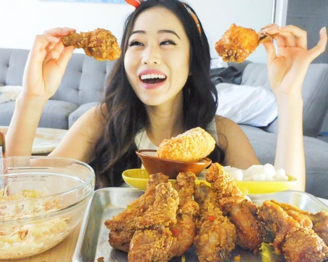 Stephanie Soo during the shoot of one of her YouTube videos in August 2017