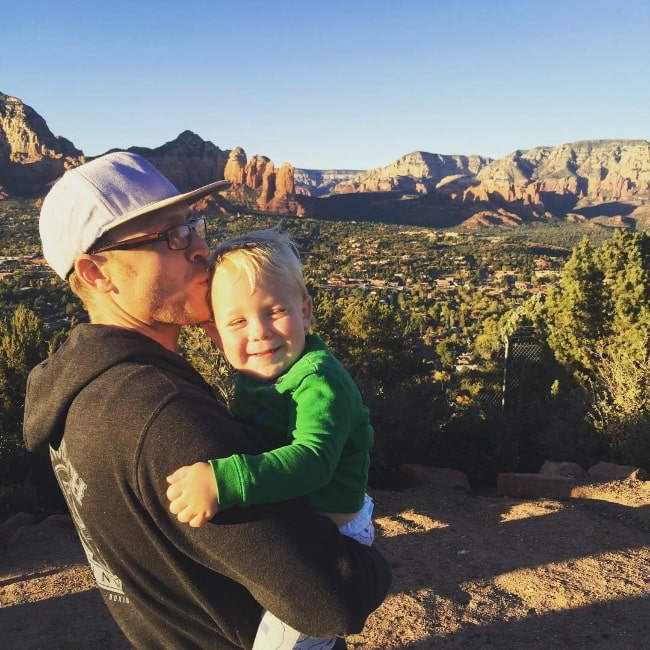 Steve Jocz as seen in an adorable picture with his baby in Sedona, Arizona, United States in November 2015