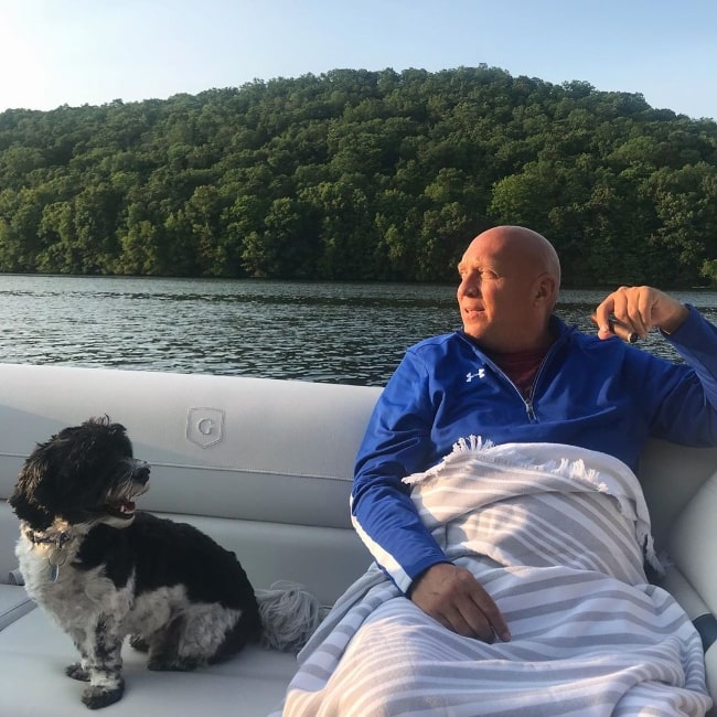 Steve Wilkos as seen while enjoying his time with his pet in June 2019
