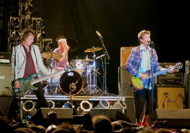 Tommy Stinson (Corner Left) performing with The Replacements at Riot Fest Toronto on August 25, 2013