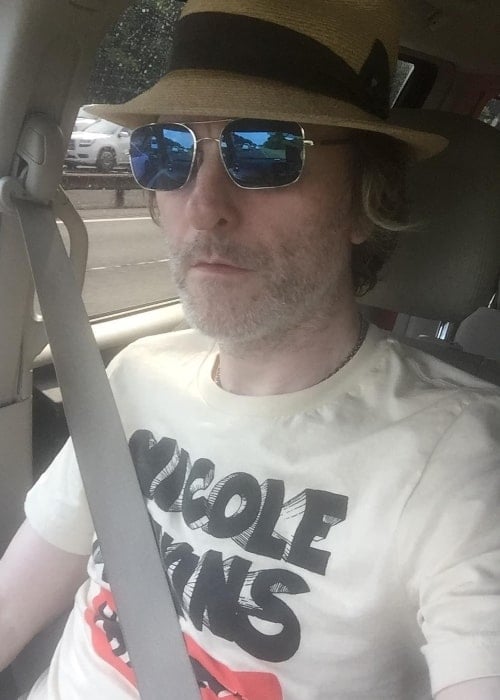 Tommy Stinson taking a car selfie in July 2017