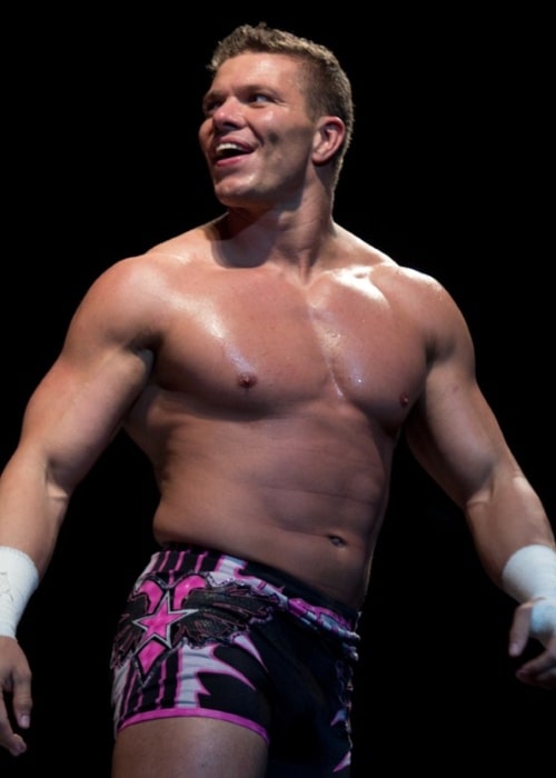 Tyson Kidd as seen in a picture taken at a WWE SmackDown live event in Montgomery, Alabama on January 7, 2012