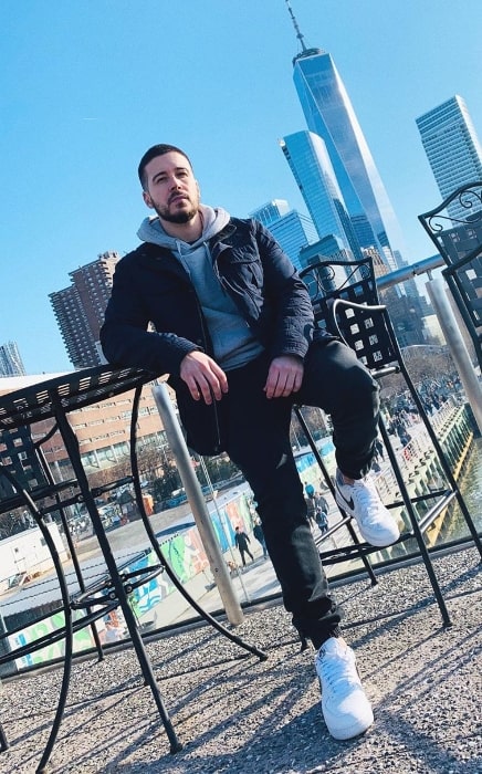 Vinny Guadagnino as seen while posing for a picture in Tribeca in New York City, New York in February 2020