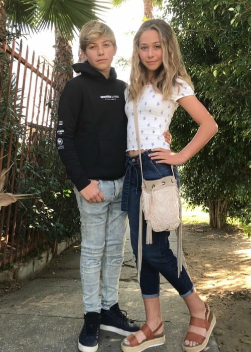Walker Bryant with his sister as seen in February 2020