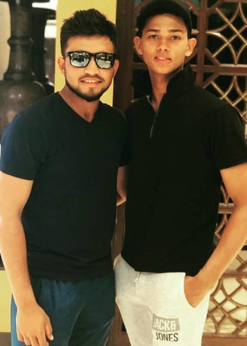 Yashasvi Jaiswal (Right) with his friend as seen in November 2019