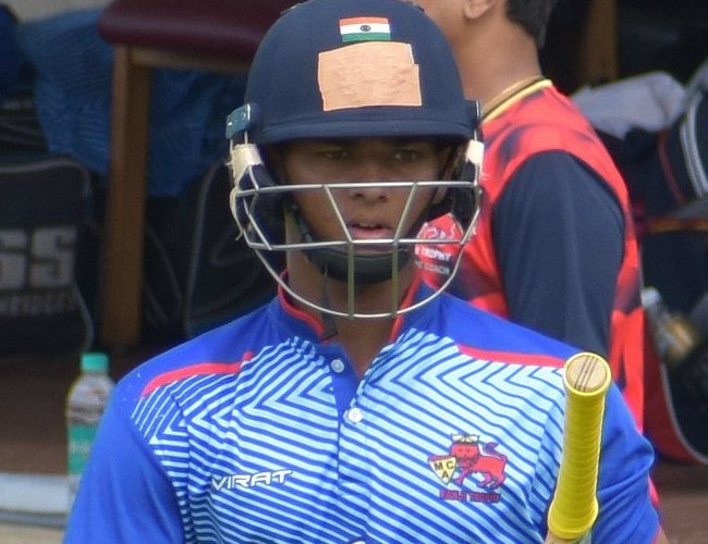 Yashasvi Jaiswal during the 2019-20 Vijay Hazare Trophy