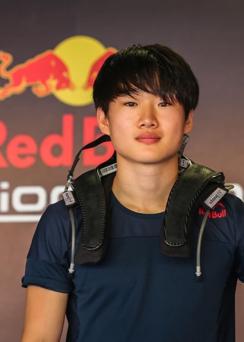 Yuki Tsunoda as seen in a picture taken at the Red Bull Junior Team event January 2020