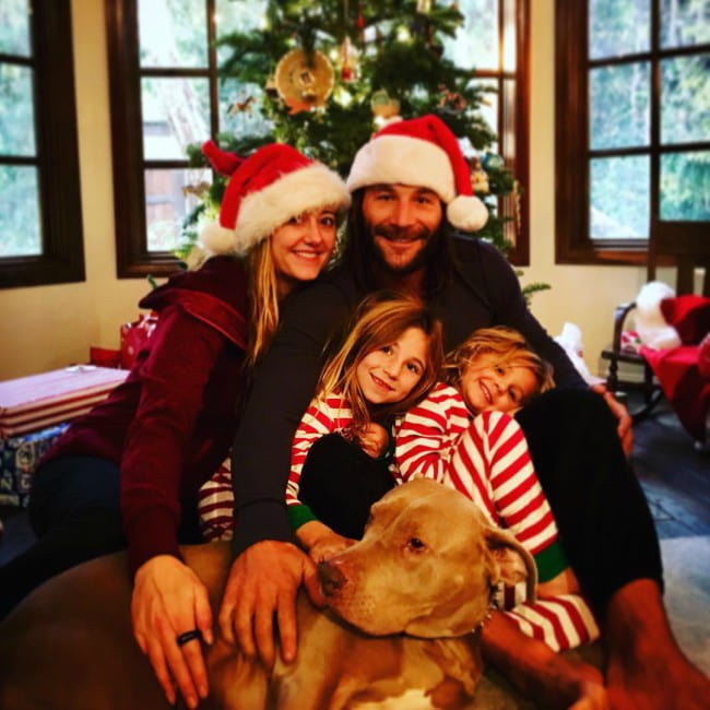 Zach McGowan with his family as seen in December 2017