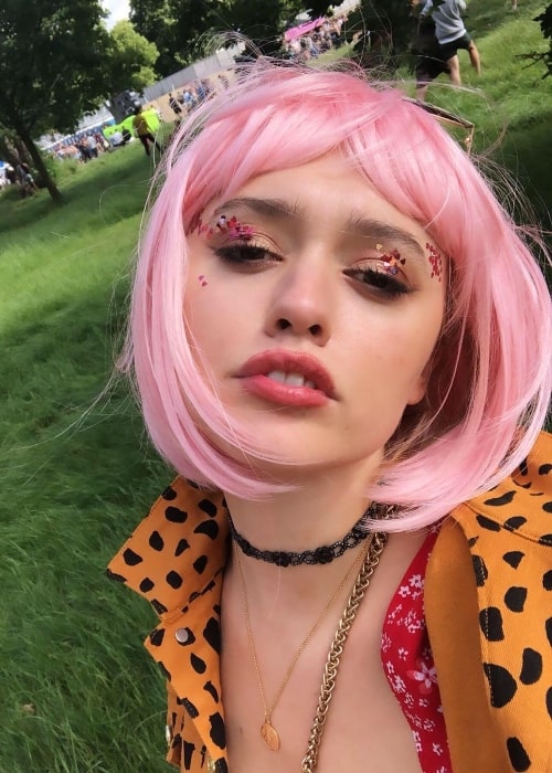 Aimee Lou Wood as seen while taking a selfie in June 2019