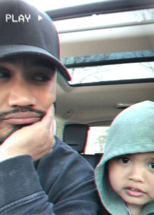 Alex Mallari Jr. as seen in a selfie alongside his son in Toronto, Ontario, Canada in May 2019