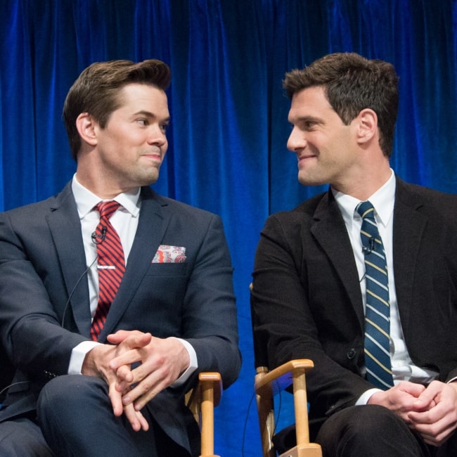 Andrew Rannells and Justin Bartha at the PaleyFest 2013 panel on the TV show The New Normal on March 6