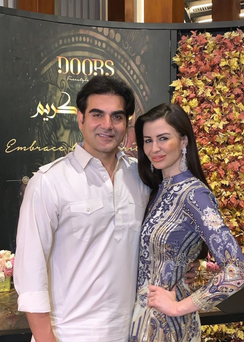 Arbaaz Khan and Georgia Andriani, as seen in May 2019