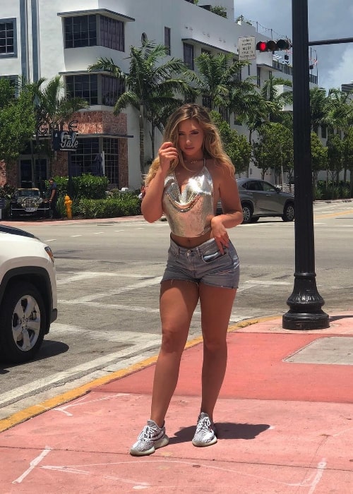 Ava Louise as seen while posing for the camera at Miami Beach in Miami-Dade County, Florida, United States in June 2018