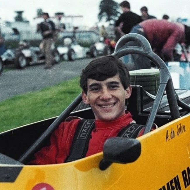 Ayrton Senna in his Van Diemen Formula Ford car in 1981