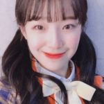 Baek Ji-heon as seen in a selfie that was uploaded to her fan page in January 2019