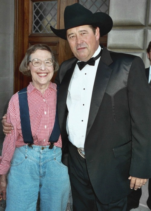 Barry Corbin and Peg Phillips as seen in September 1993