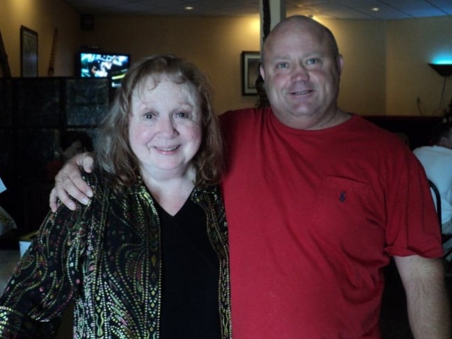 Betty Lynn as seen while posing for a picture alongside Ian Oliver Martin in Mount Airy, North Carolina in April 2011