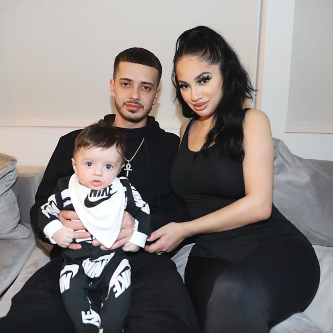 Briana Murillo as seen in a picture taken with her beau Fernando Felix and their son Evi in March 2020