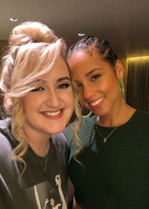 Brittany Broski (Left) and Alicia Keys in a selfie in January 2020