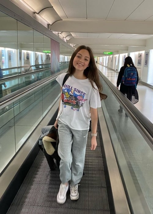 Carmel Laniado as seen in a picture taken at the airport in Los Angeles, California in January 2020