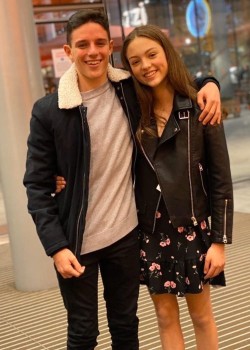 Carmel Laniado as seen in a picture taken with actor Harry Collett in December 2019