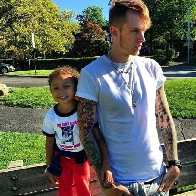 Casie Colson Baker and her father rapper Machine Gun Kelly in a picture taken in the past