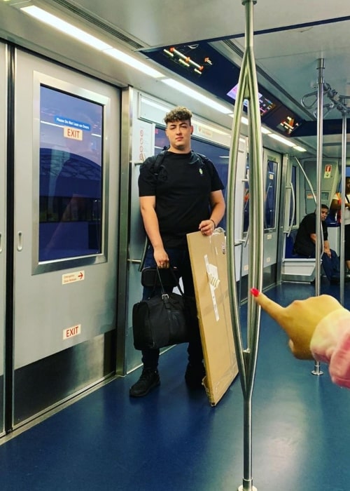 Charlie Navalua as seen in a picture taken while standing in a metro in Atlanta, Georgia in March 2020