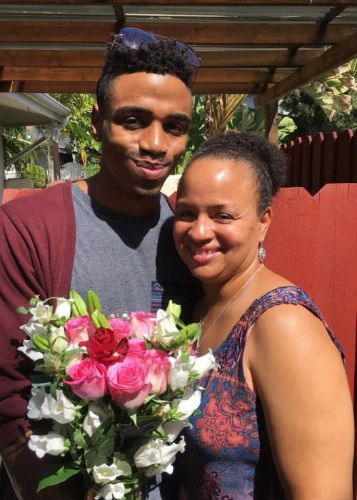 Chris O'Neal with his mother as seen in May 2017
