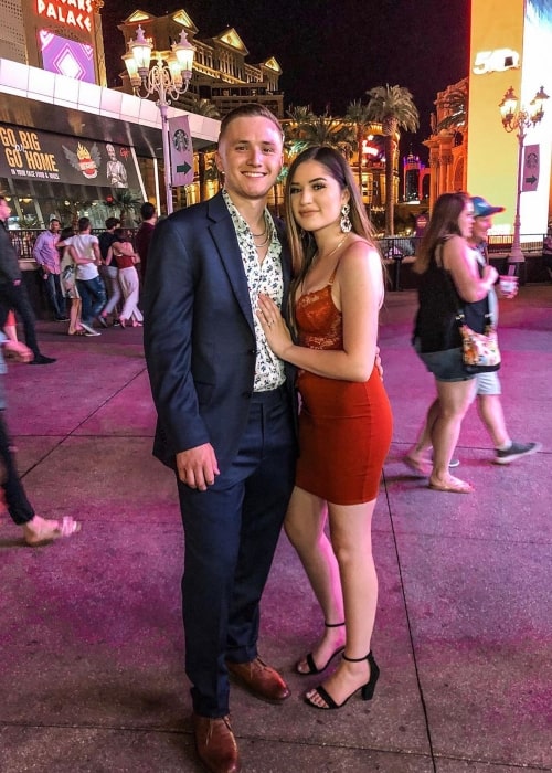 Chris Peña as seen in a picture with his wife Amanda Peña at the Las Vegas Strip in June 2019