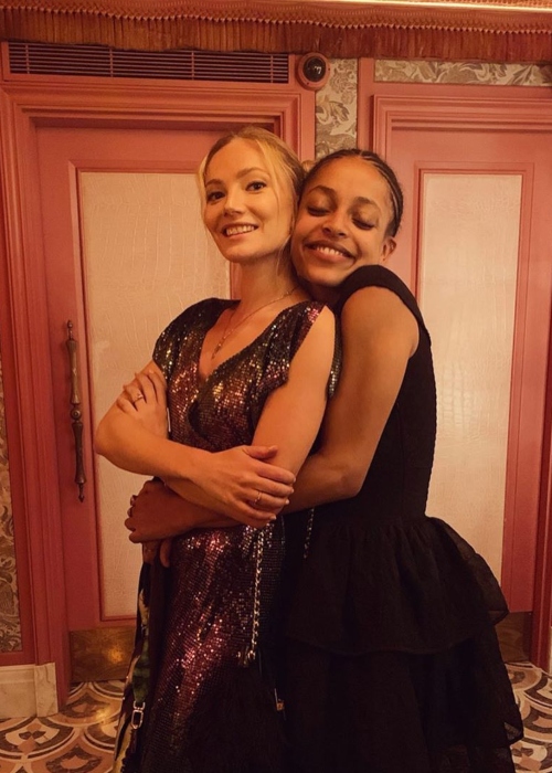 Clara Paget as seen in a picture taken with artist Kesewa Aboah in September 2019.