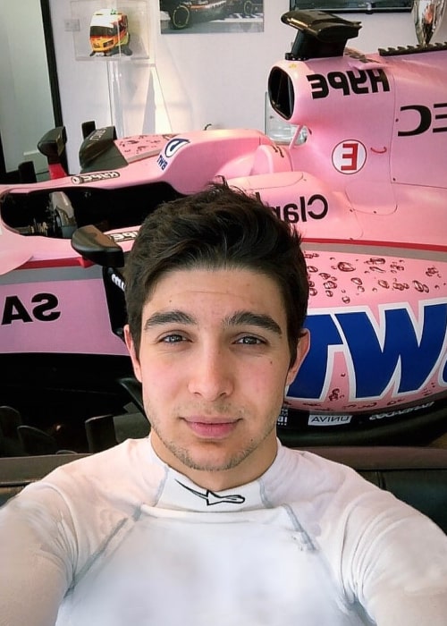 Esteban Ocon in an Instagram selfie from February 2018