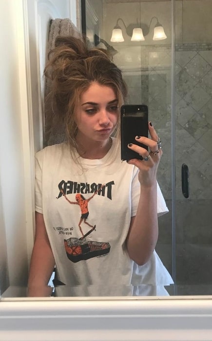 Giorgia Whigham as seen while taking a mirror selfie in May 2017