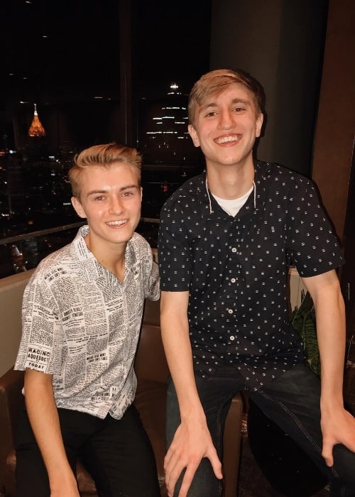 It's Just Luke (Left) as seen while posing for the camera along with Kyle Abercrombie in January 2019