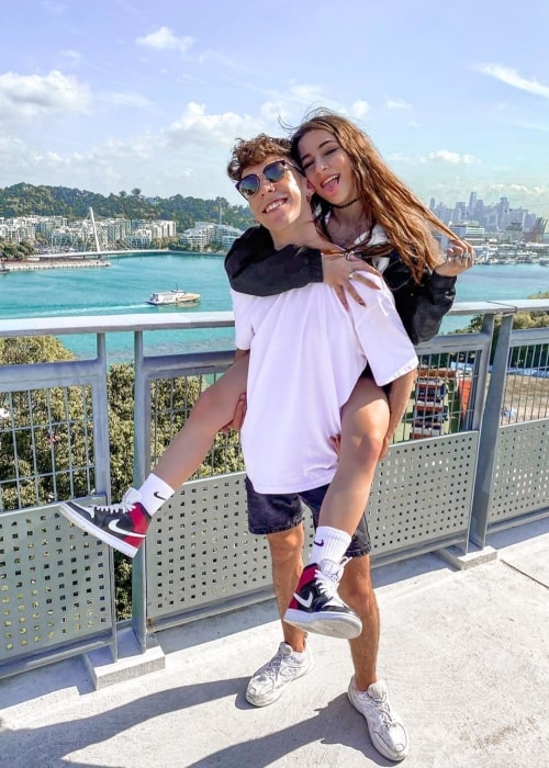 Iván Cobos as seen in a picture taken while he was carrying his girlfriend Mónica Morán on his back in Sentosa, Singapore in February 2020