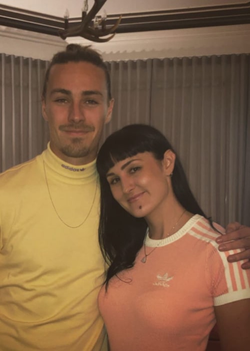 Jackson Irvine and his sister, as seen in May 2019
