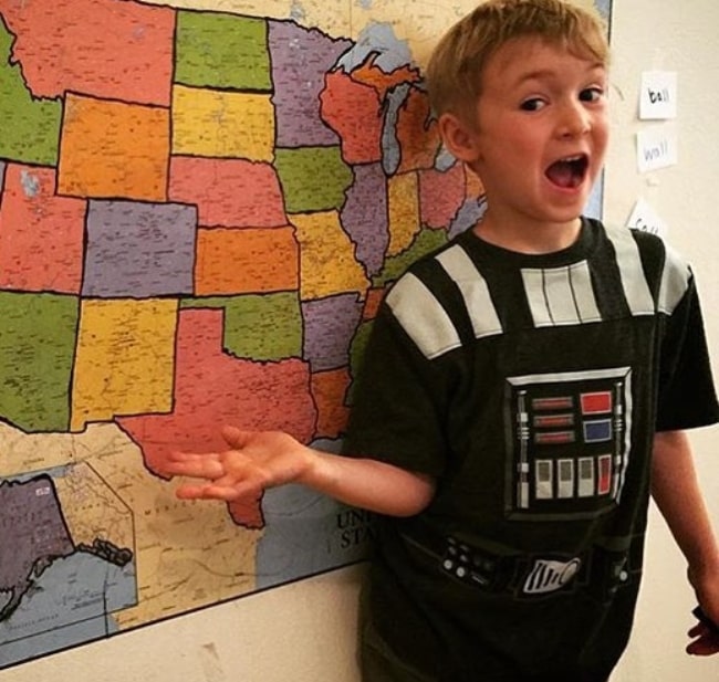Jacob Ballinger having fun showing a map in March 2016