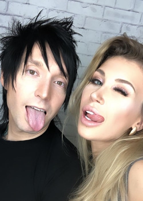 Jake Pitts as seen in a selfie taken with his wife Inna Logvin Pitts in February 2020