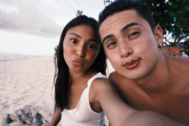 James seen with his ex-girlfriend Nadine Lustre in January 2018