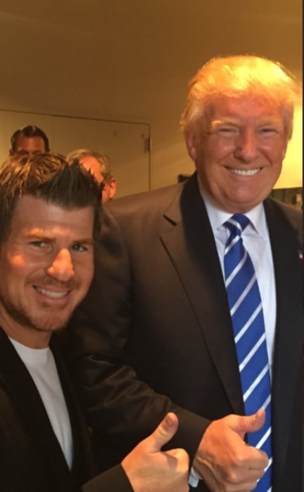 Jason Hervey (Left) as seen while posing for a picture alongside Donald Trump