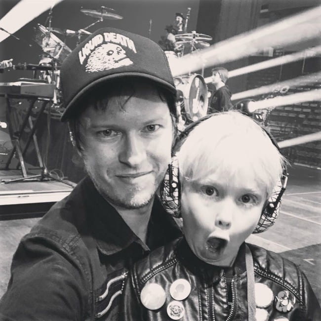 Jason McCaslin with his son as seen in December 2019