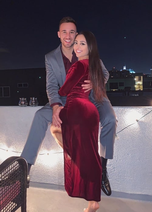 Jazmine Lucero as seen in a picture taken with her beau Colton Altier in Long Beach, California in December 2019