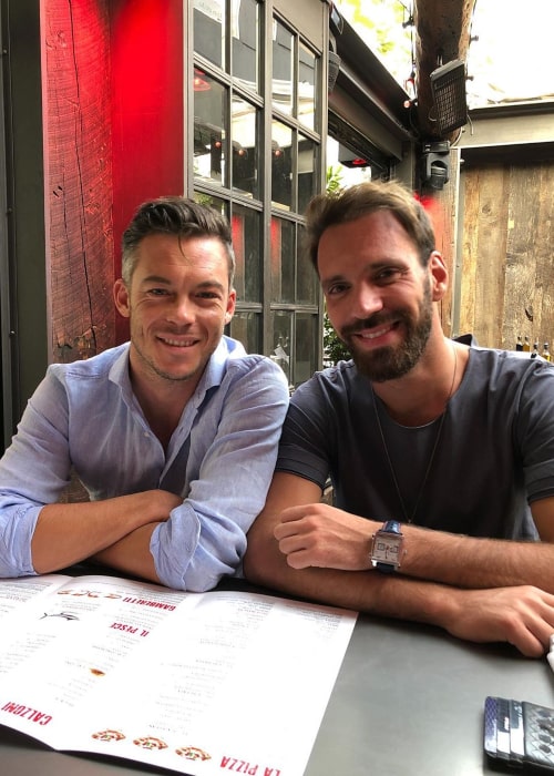 Jean-Éric Vergne and fellow Formula E racing driver André Lotterer, as seen in January 2020