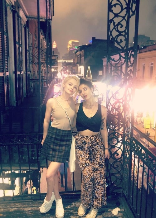 Jessica Amlee (Left) as seen while posing for a picture along with Katya at Bourbon Street in New Orleans, Louisiana in April 2019