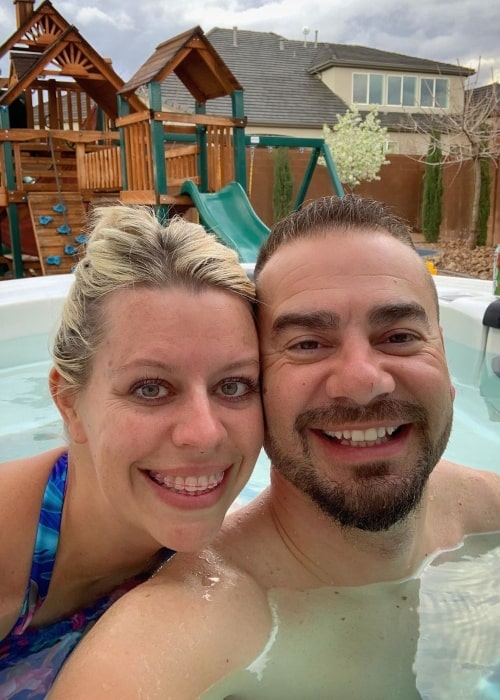 Johnny Tannerites as seen in a selfie taken with his spouse Sarah Tannerites in March 2020