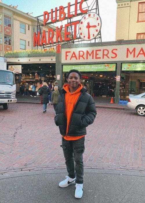 Kai Calhoun as seen while posing for a picture in Seattle, Washington in February 2020