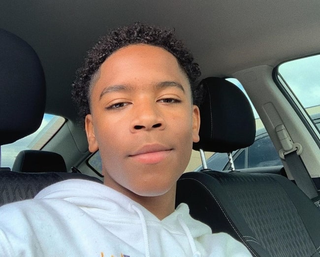 Kai Calhoun as seen while taking a selfie in March 2020