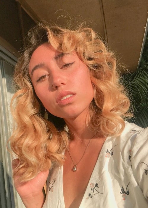 Katelyn Ohashi in an Instagram selfie from February 2019