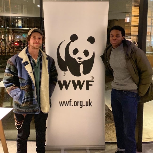 Kedar Williams-Stirling (Right) as seen while posing for a picture alongside Ceallach Spellman in February 2020