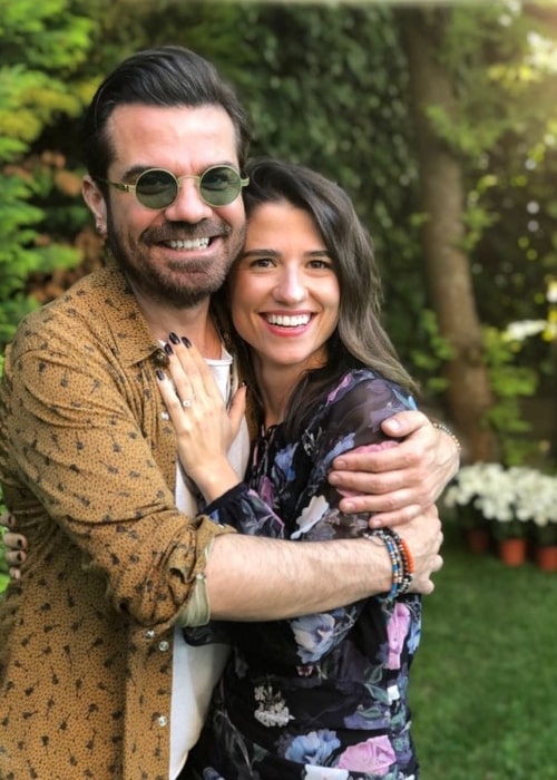 Kenan Doğulu as seen in a picture taken with his sister Canon Doğulu in May 2019